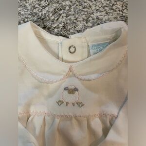 Edgehill Collection little lamb long sleeve solid gown